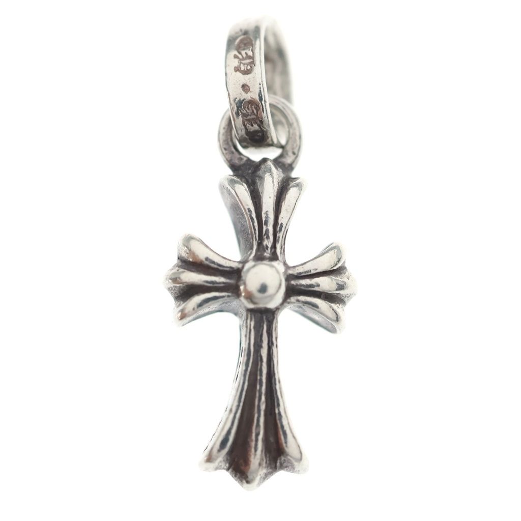 Chrome Hearts Crs Baby Fat Cross Pendant Silver — view 2