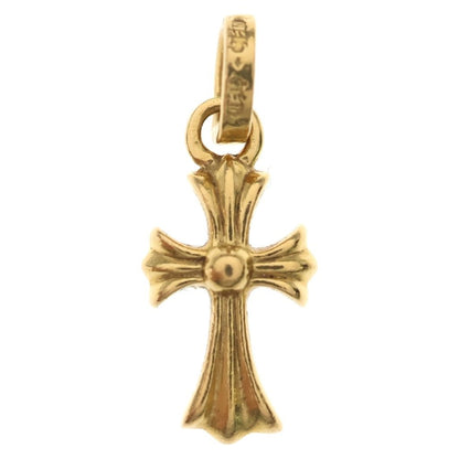 Chrome Hearts 22k Crs Baby Fat P Dia Fat Cross Pave Diamond Pendant Gold — view 2