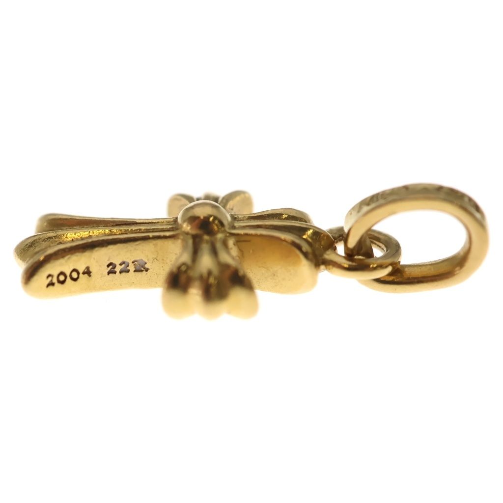 Chrome Hearts 22k Crs Baby Fat P Dia Fat Cross Pave Diamond Pendant Gold — view 3