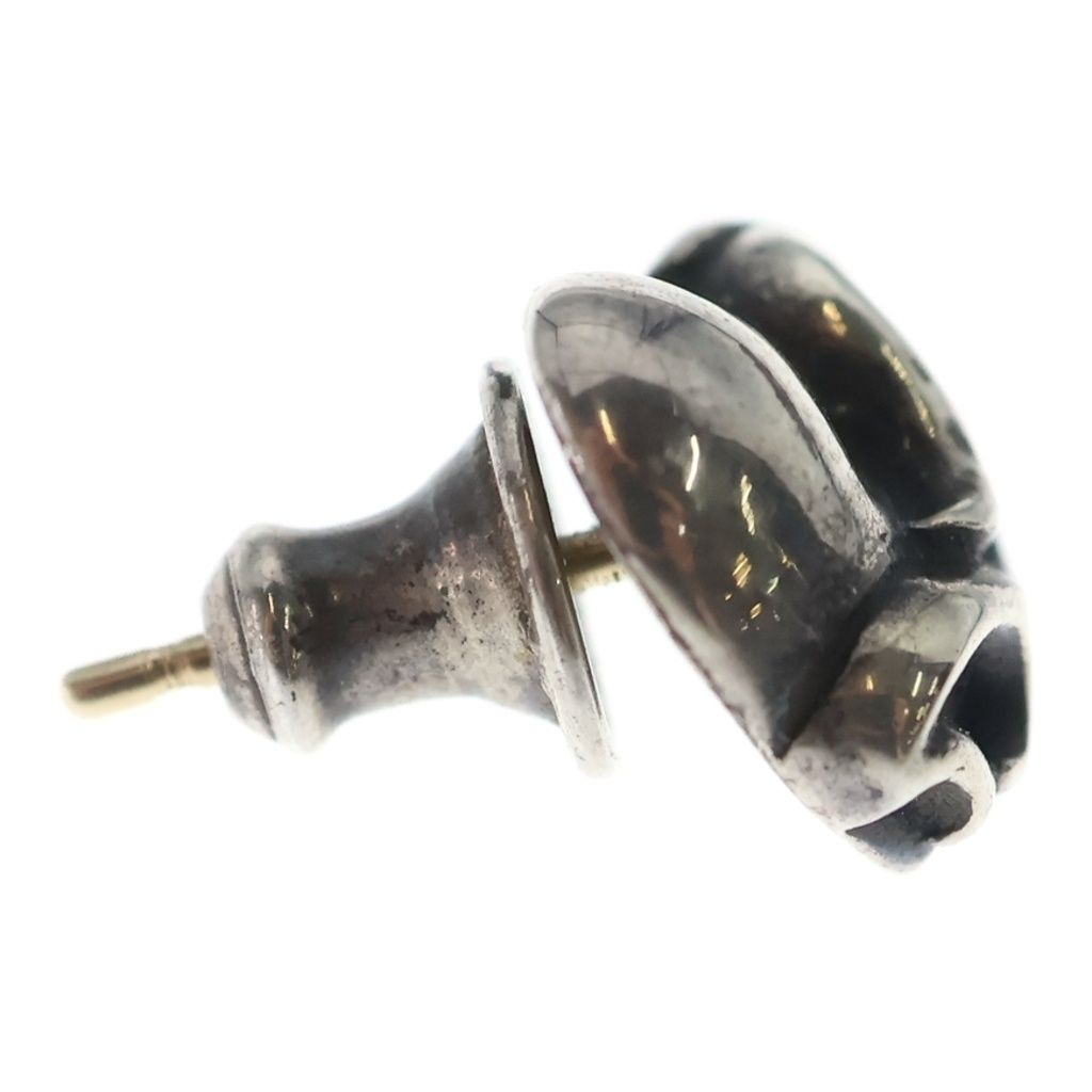 Chrome Hearts Stud Heart Earrings Silver — view 4