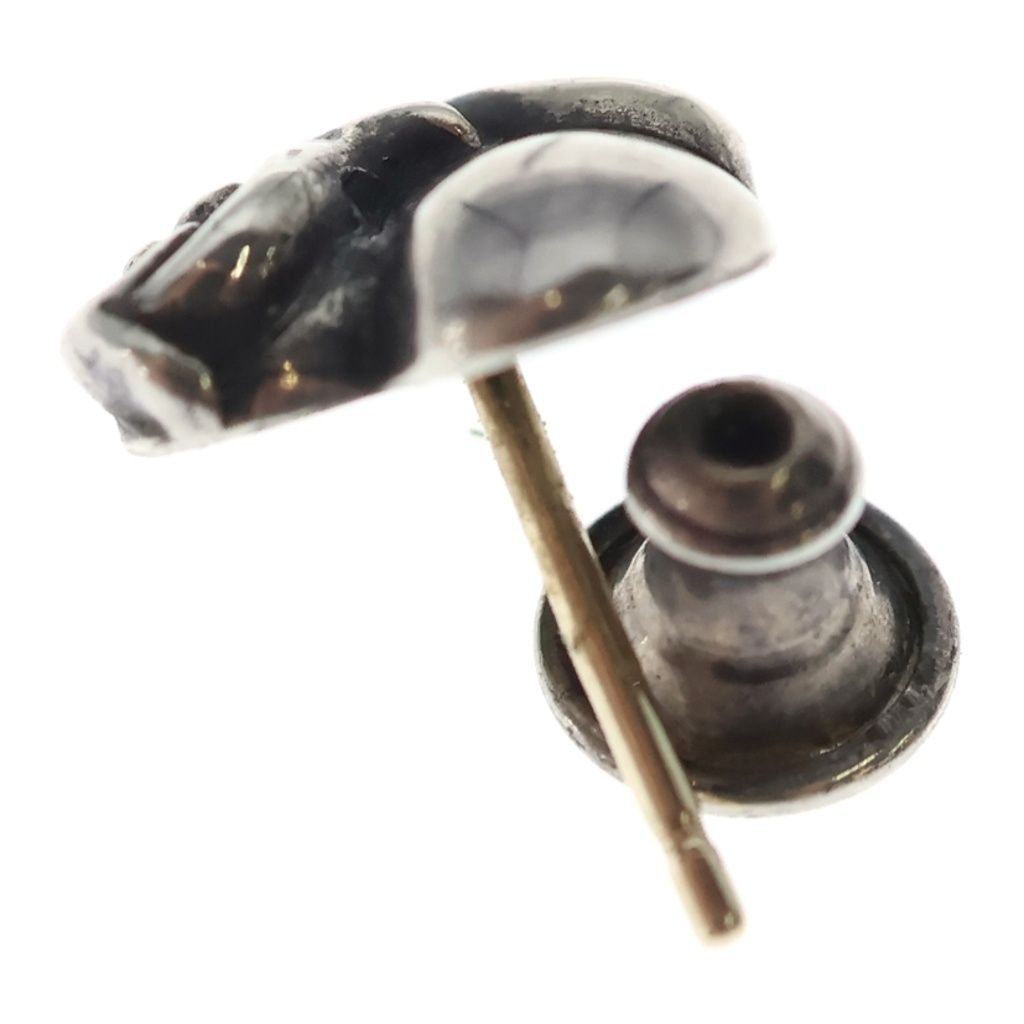 Chrome Hearts Stud Heart Earrings Silver — view 5