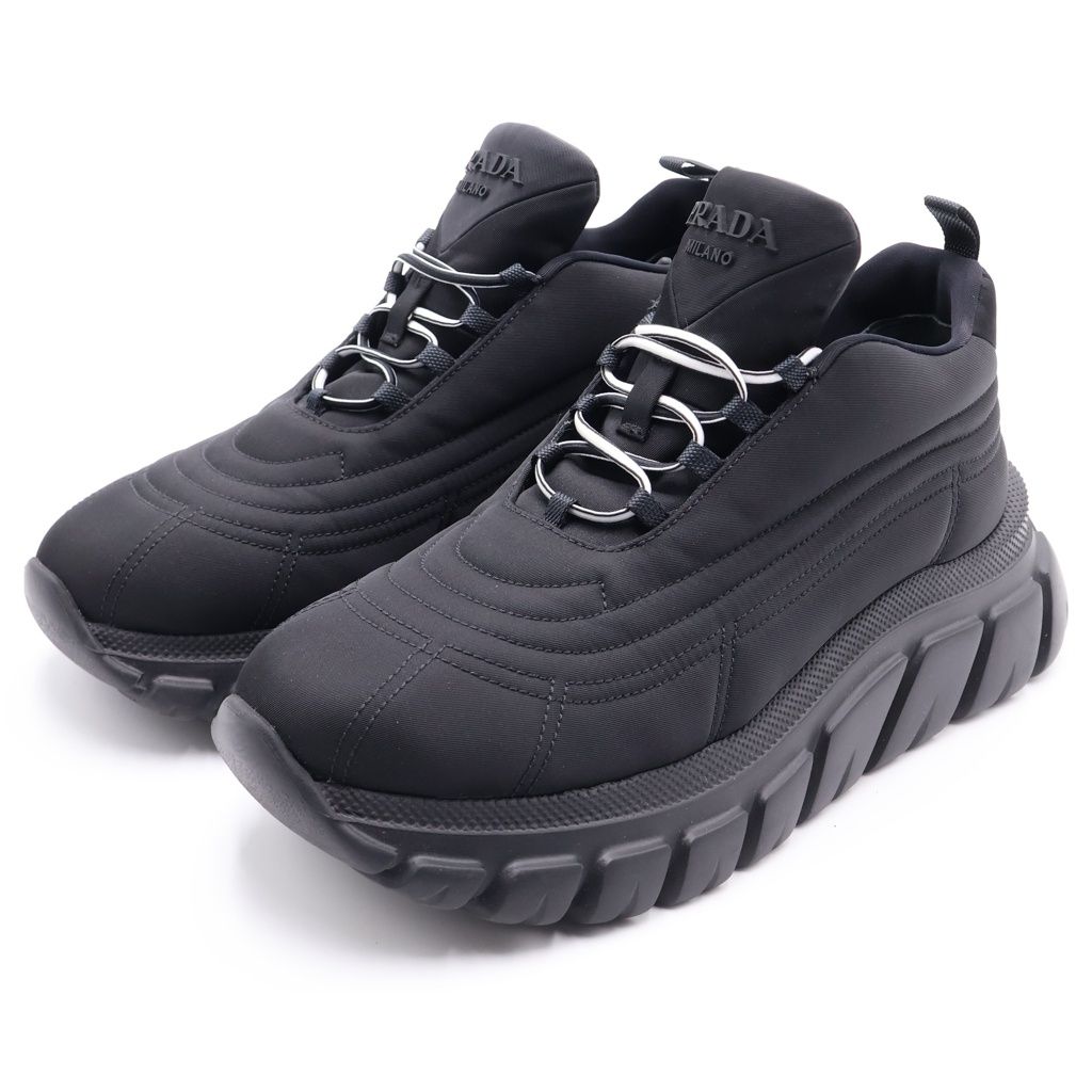 Prada Rush Nylon Gabardine Sneakers Black — view 2