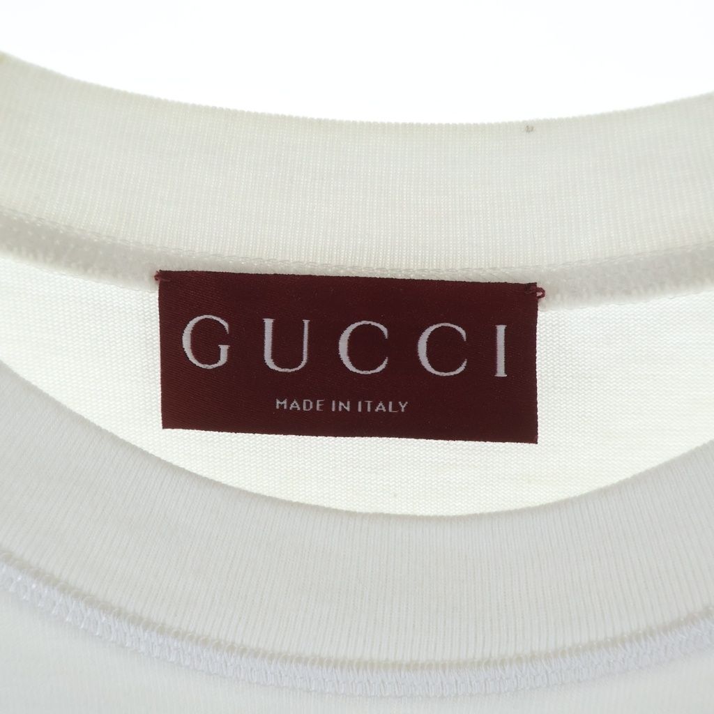 Gucci Multi Logo Tee Crew Neck Short Sleeve T-Shirt White — view 6