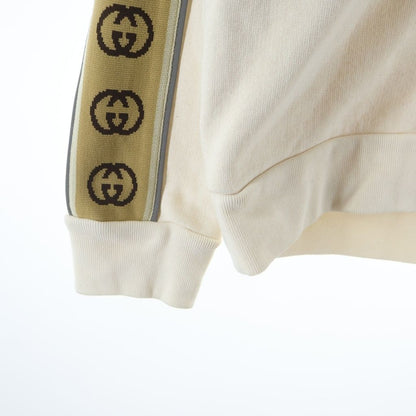 Gucci Cotton Jersey Hooded Sweatshirt Shirt Side Logo Hoodie Ivory — view 5