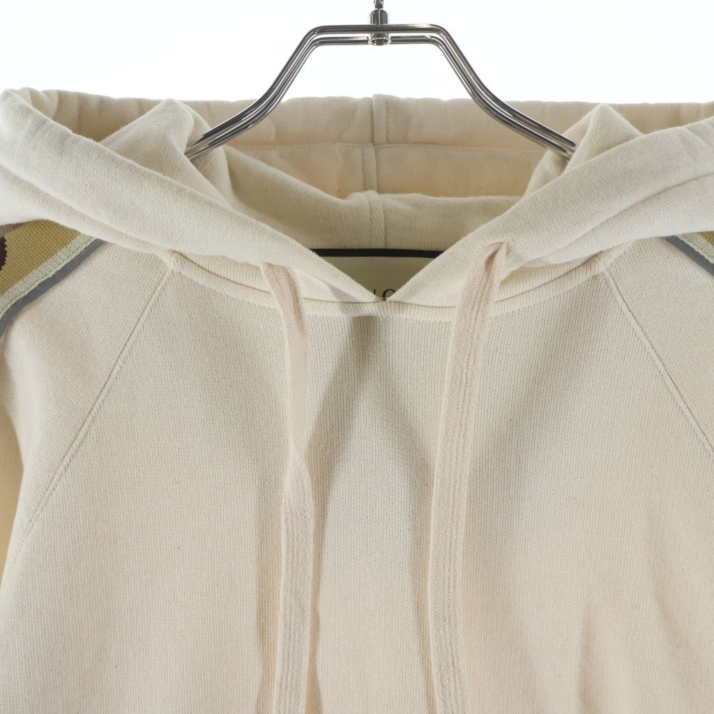 Gucci Cotton Jersey Hooded Sweatshirt Shirt Side Logo Hoodie Ivory — view 3
