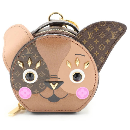 Louis Vuitton Monogram Porte Cles Papi Leather Key Holder Pouch Case Charm