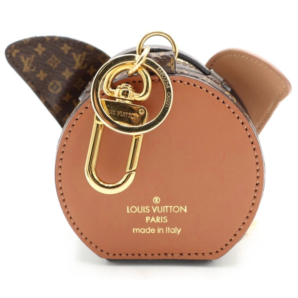 Louis Vuitton Monogram Porte Cles Papi Leather Key Holder Pouch Case Charm — view 2