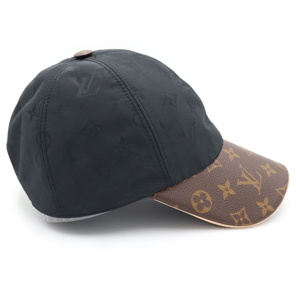 Louis Vuitton Cap LV Get Ready Noir Monogram Canvas Leather Black — view 3