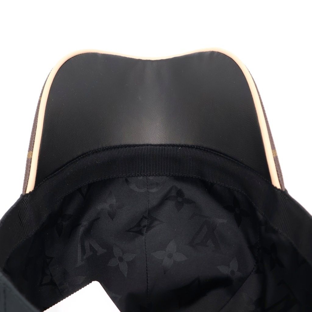 Louis Vuitton Cap LV Get Ready Noir Monogram Canvas Leather Black — view 5