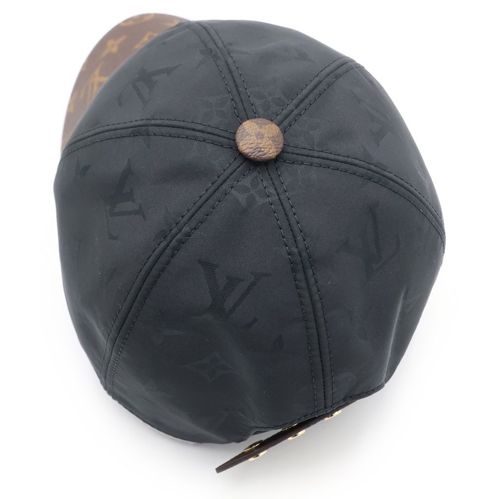 Louis Vuitton Cap LV Get Ready Noir Monogram Canvas Leather Black — view 6