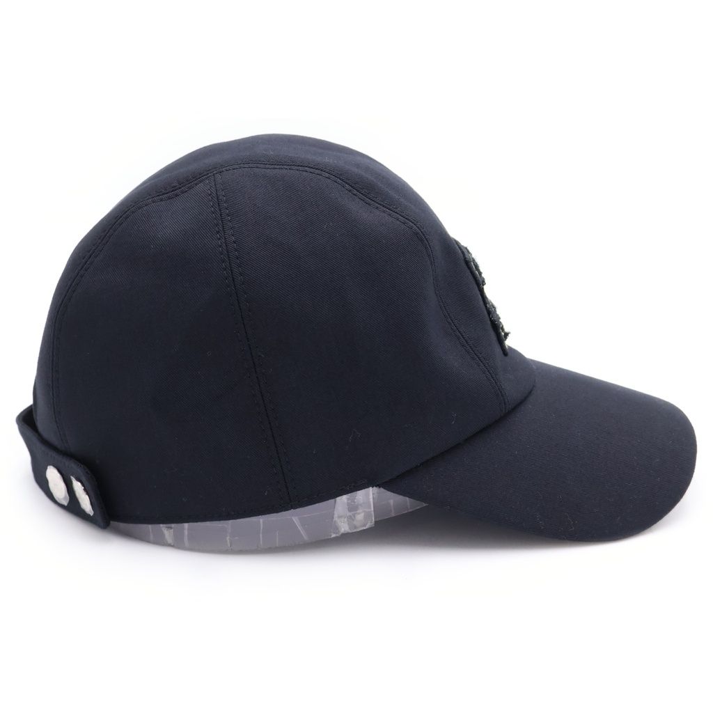 Hermes Davis Patch Logo Series Baseball Cap Hat Black — view 3