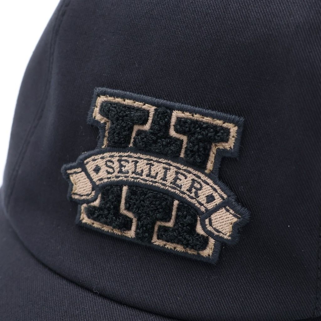Hermes Davis Patch Logo Series Baseball Cap Hat Black — view 6