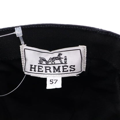 Hermes Davis Patch Logo Series Baseball Cap Hat Black — view 8