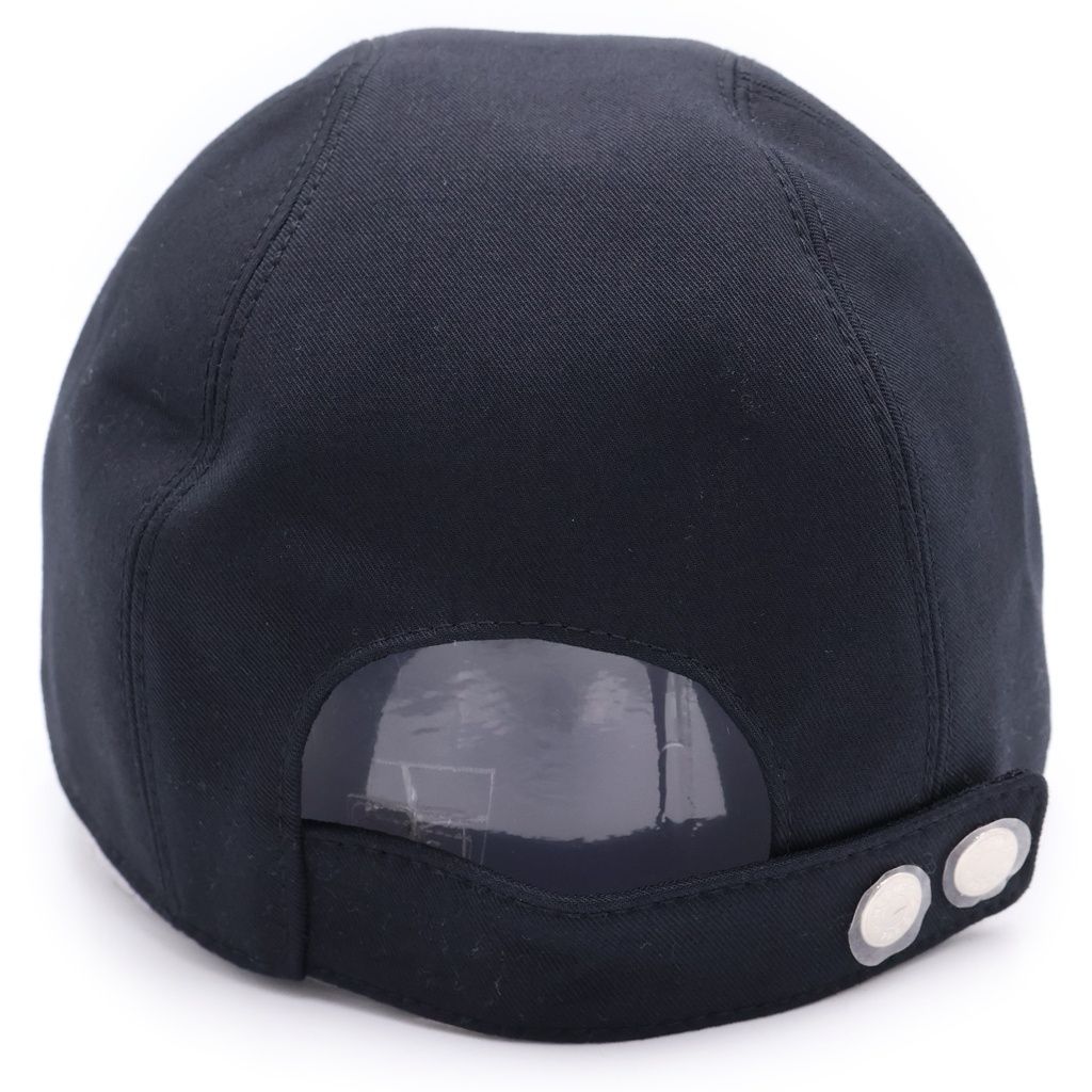 Hermes Davis Patch Logo Series Baseball Cap Hat Black — view 2