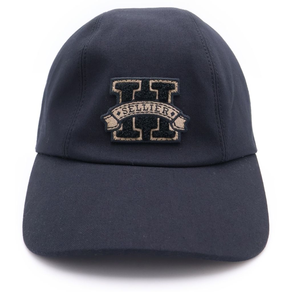 Hermes Davis Patch Logo Series Baseball Cap Hat Black — view 4