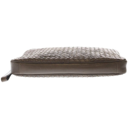 Bottega Veneta Atlas Intrecciato Clutch Brown Leather — view 4