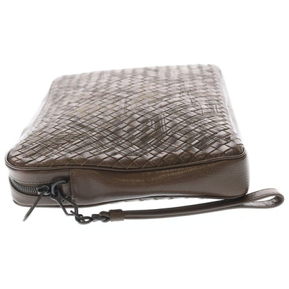 Bottega Veneta Atlas Intrecciato Clutch Brown Leather — view 3