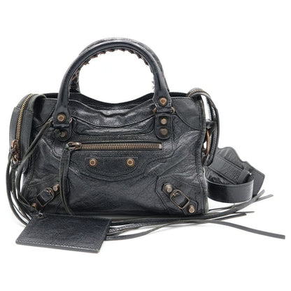 Balenciaga Classic Mini City 2-Way Shoulder Bag Black