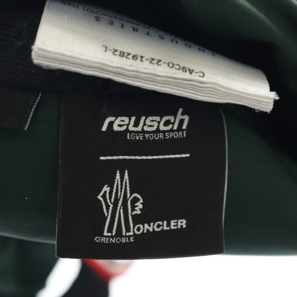 Moncler Gloves Leather Trim Nylon Green Black — view 5