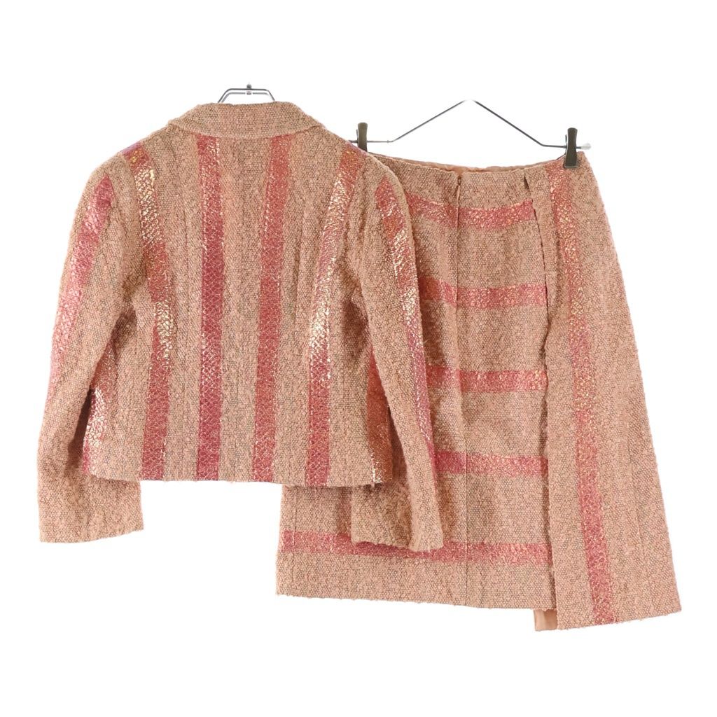 Chanel Tweed Jacket & Skirt Set Orange 38 — view 2