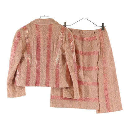 Chanel Tweed Jacket & Skirt Set Orange 38 — view 2