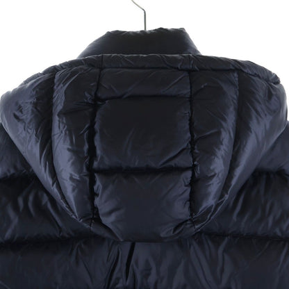 Moncler Bramant Patch Logo Hooded Down Jacket Navy — view 4