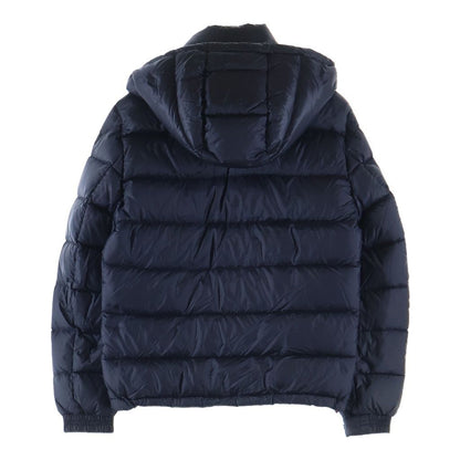Moncler Bramant Patch Logo Hooded Down Jacket Navy — view 2