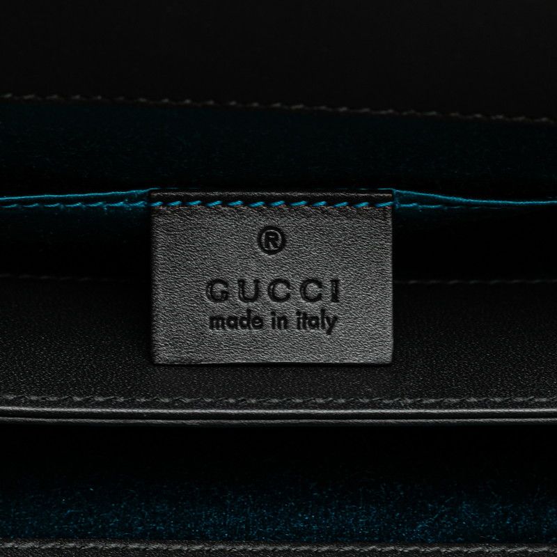 Gucci Ophidia Sherry Line Crossbody Chain Shoulder Bag Black Suede Leather — view 6