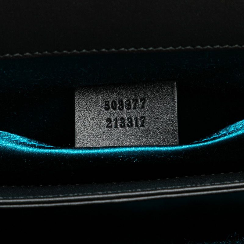 Gucci Ophidia Sherry Line Crossbody Chain Shoulder Bag Black Suede Leather — view 7