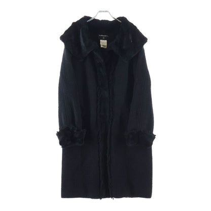 Chanel Vintage Rabbit Fur Coat Black