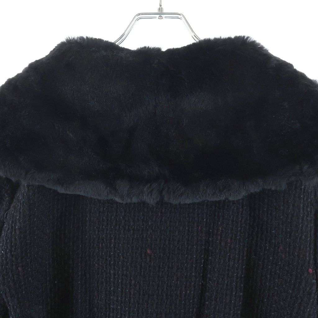 Chanel Vintage Rabbit Fur Coat Black — view 4