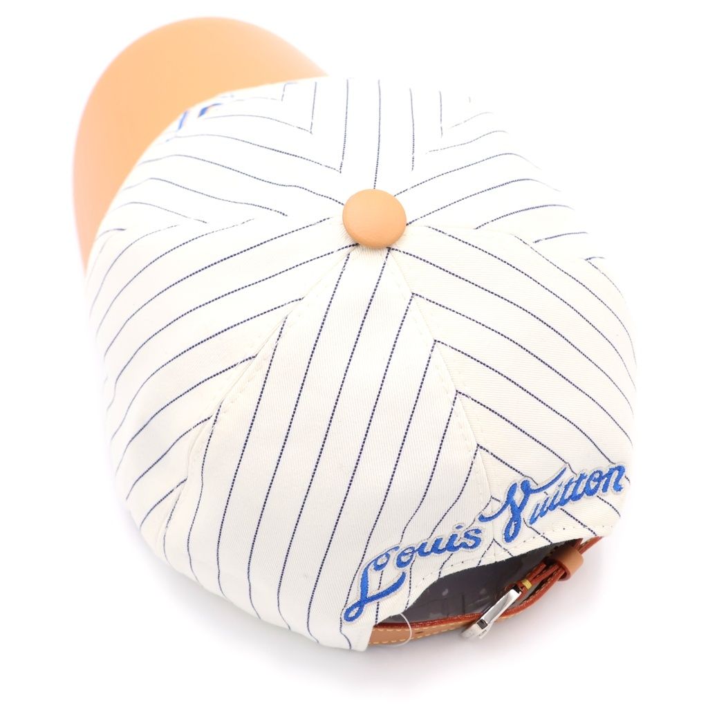 Louis Vuitton Cap LV Varsity Baseball Cap White Beige — view 6