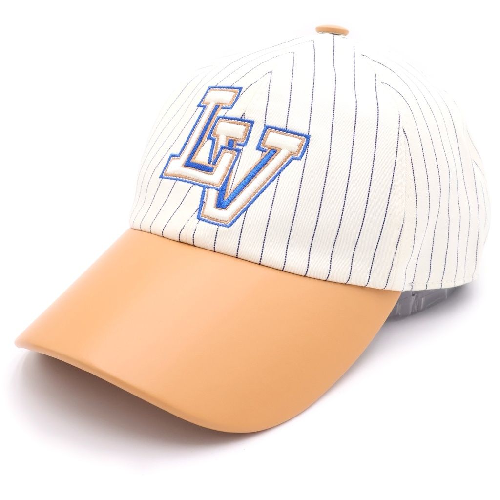 Louis Vuitton Cap LV Varsity Baseball Cap White Beige
