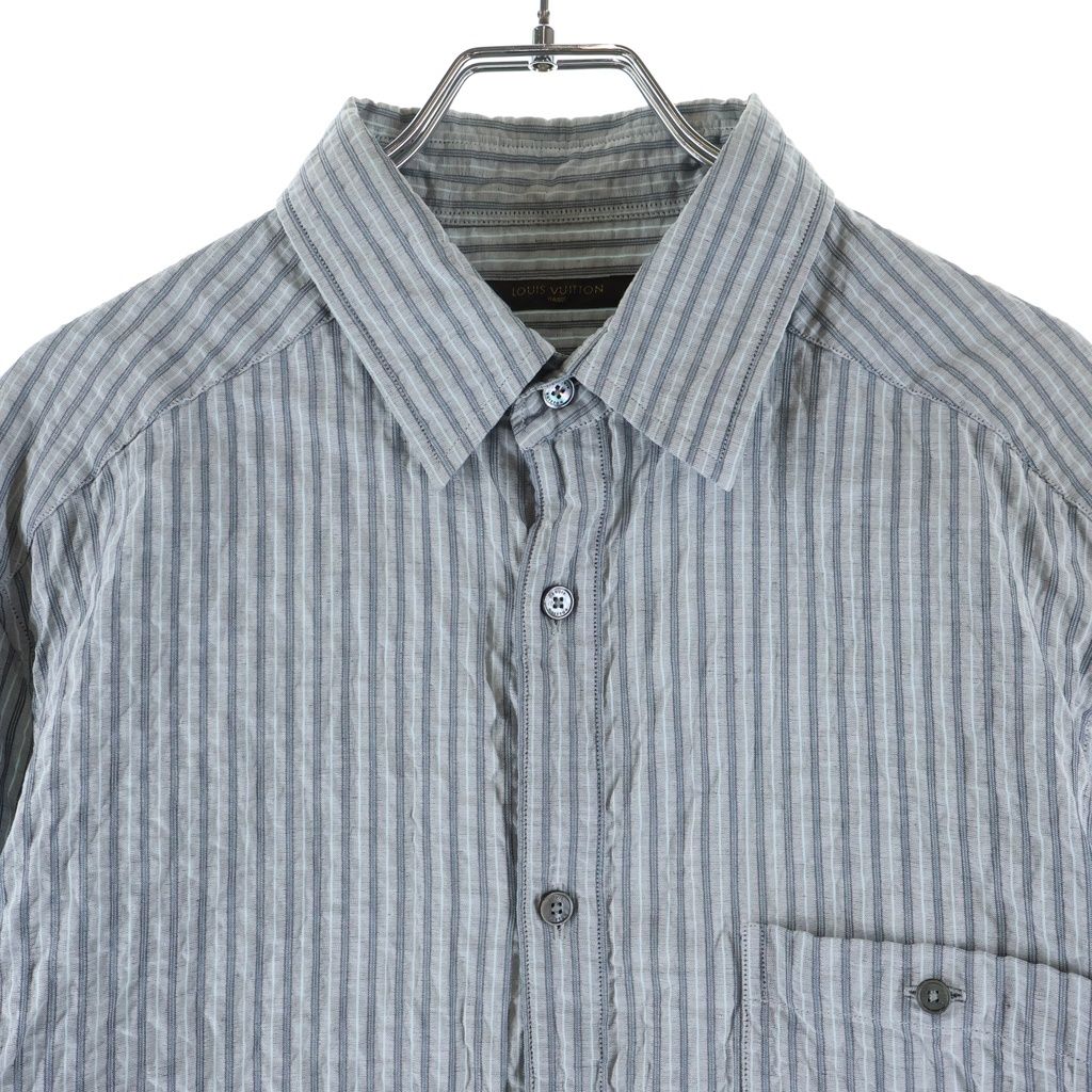 Louis Vuitton Cotton Striped Shirt Gray — view 3