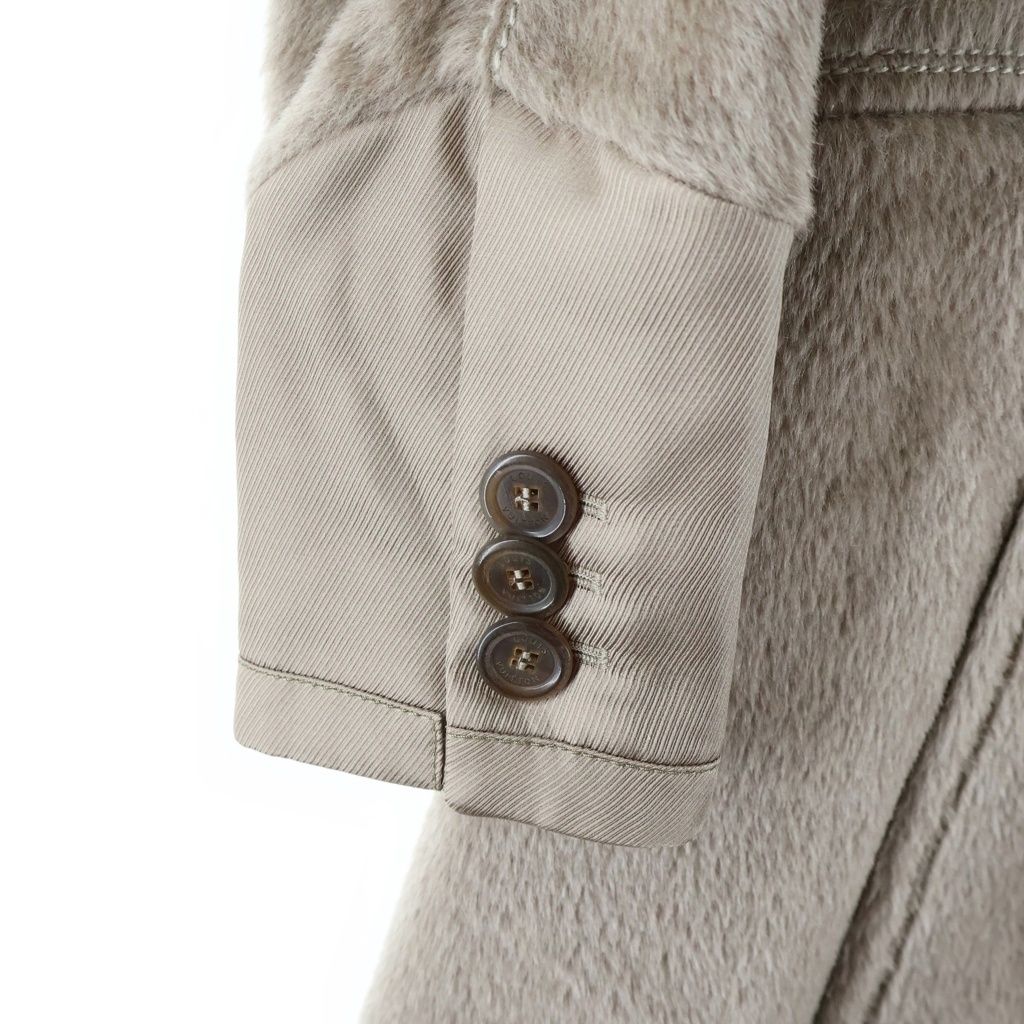 Louis Vuitton 10 Button Soutien Collar Wool Coat Beige — view 5