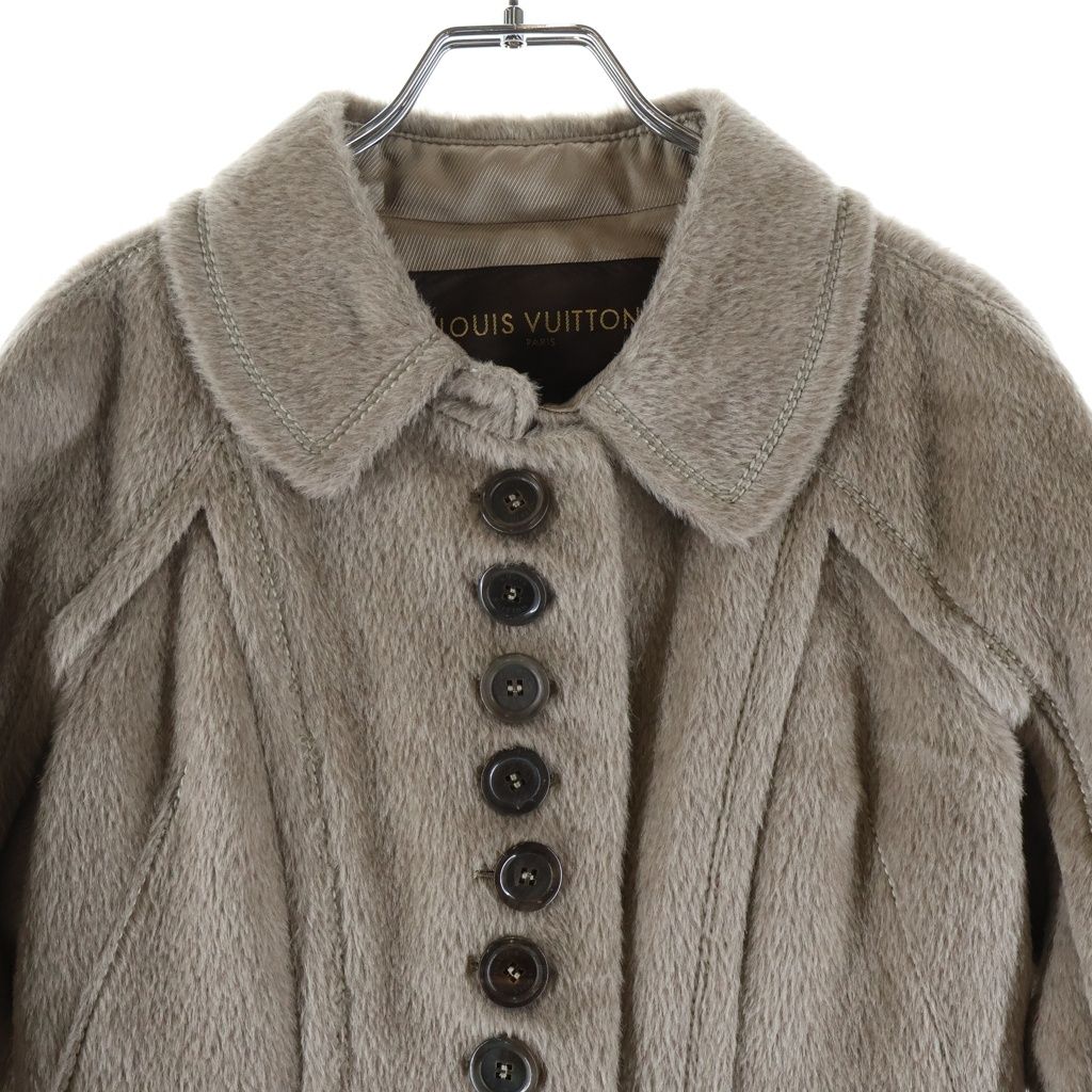 Louis Vuitton 10 Button Soutien Collar Wool Coat Beige — view 3