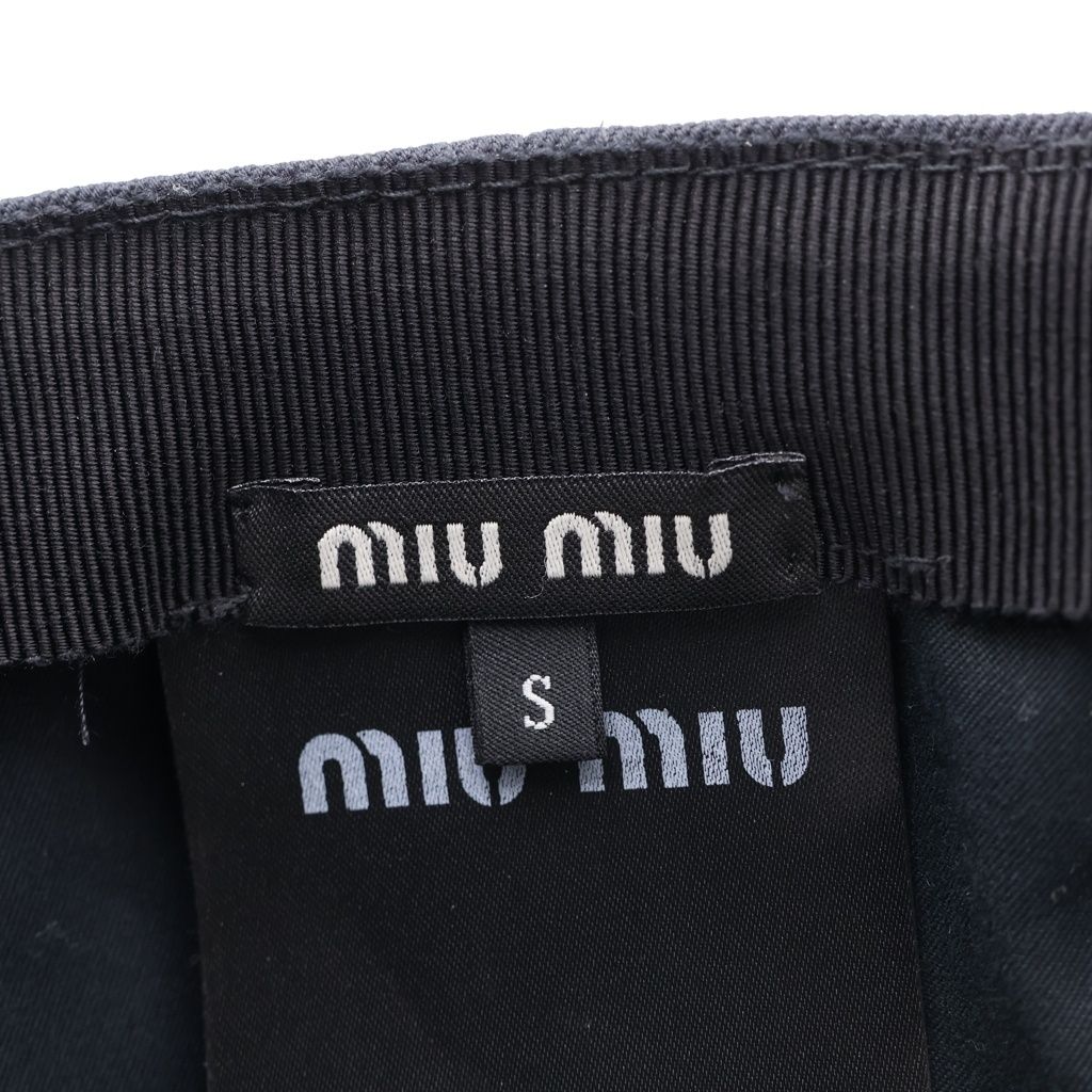 Miu Miu Logo Embroidery Baseball Cap Black — view 7
