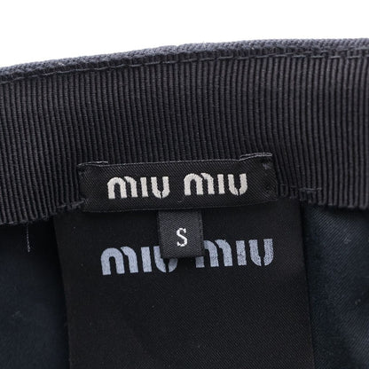 Miu Miu Logo Embroidery Baseball Cap Black — view 7