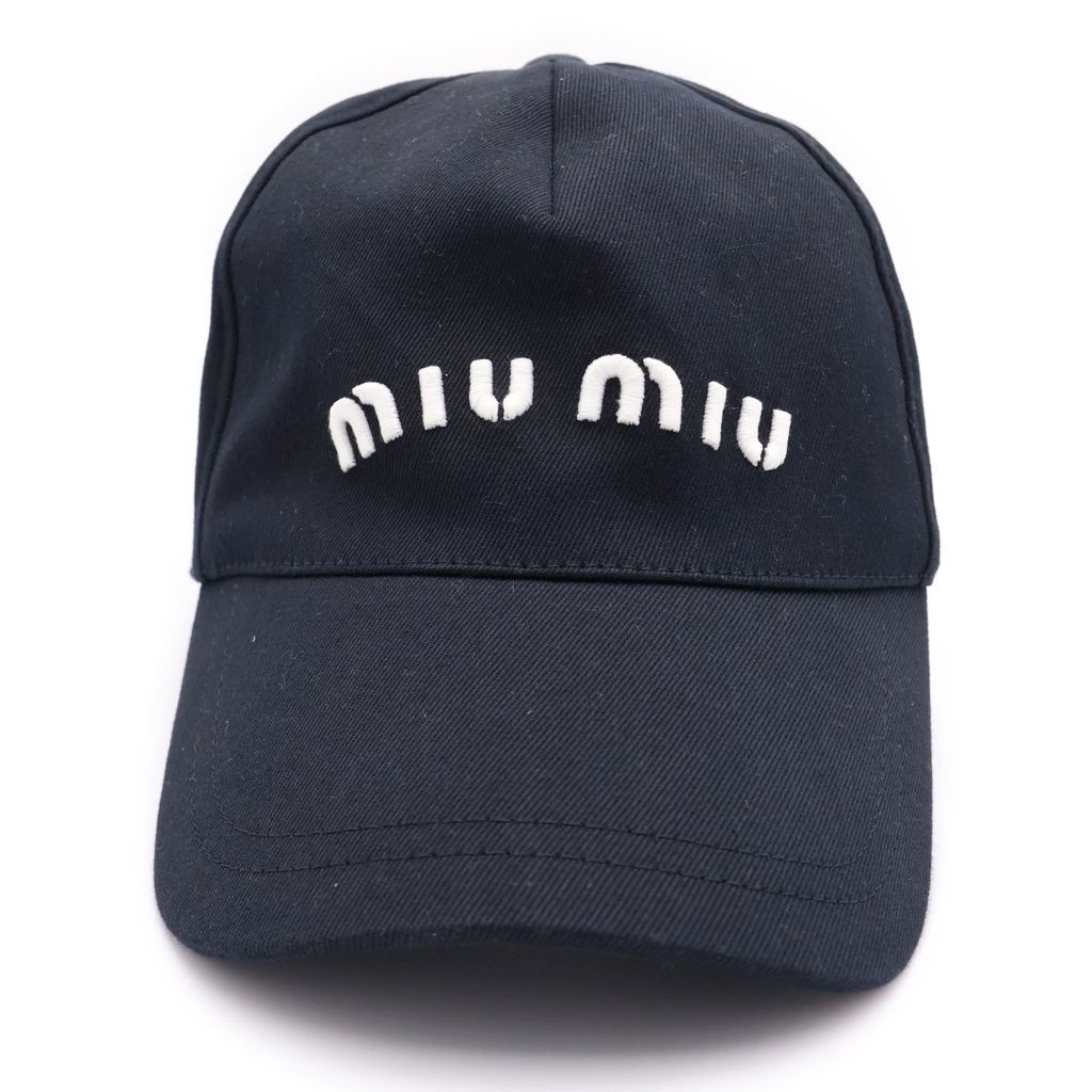 Miu Miu Logo Embroidery Baseball Cap Black — view 4