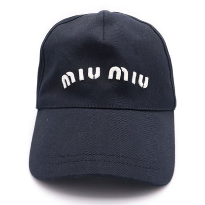 Miu Miu Logo Embroidery Baseball Cap Black — view 4