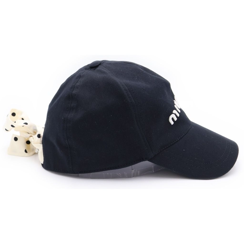 Miu Miu Logo Embroidery Baseball Cap Black — view 3