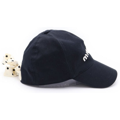 Miu Miu Logo Embroidery Baseball Cap Black — view 3
