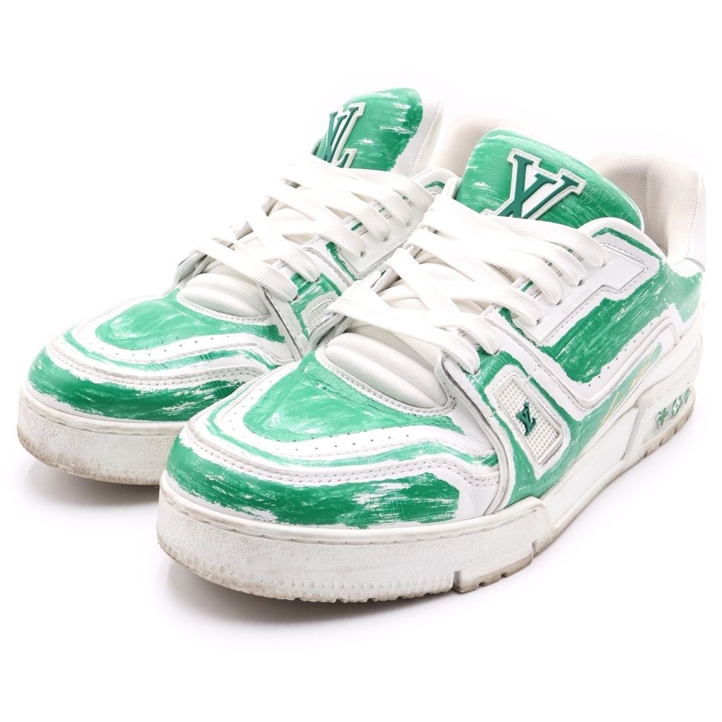 Louis Vuitton LV Trainer Sneaker LV Low Cut Sneakers Green — view 2