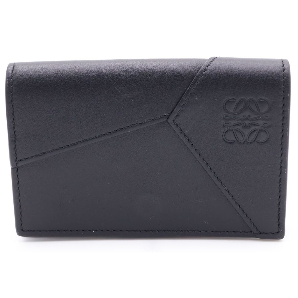 Loewe Puzzle Edge Card Holder Anagram Logo Case Business Black