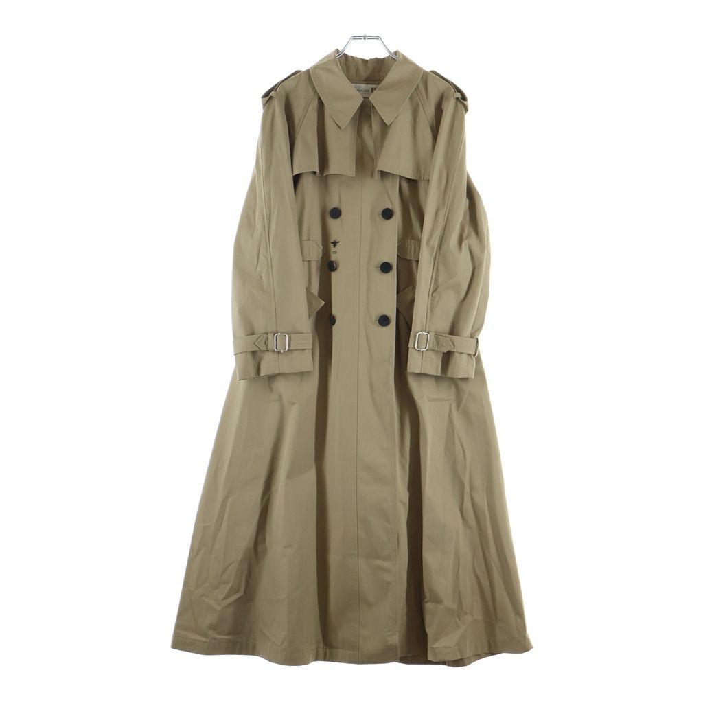 Dior Beige Embroidery Trench Coat 38
