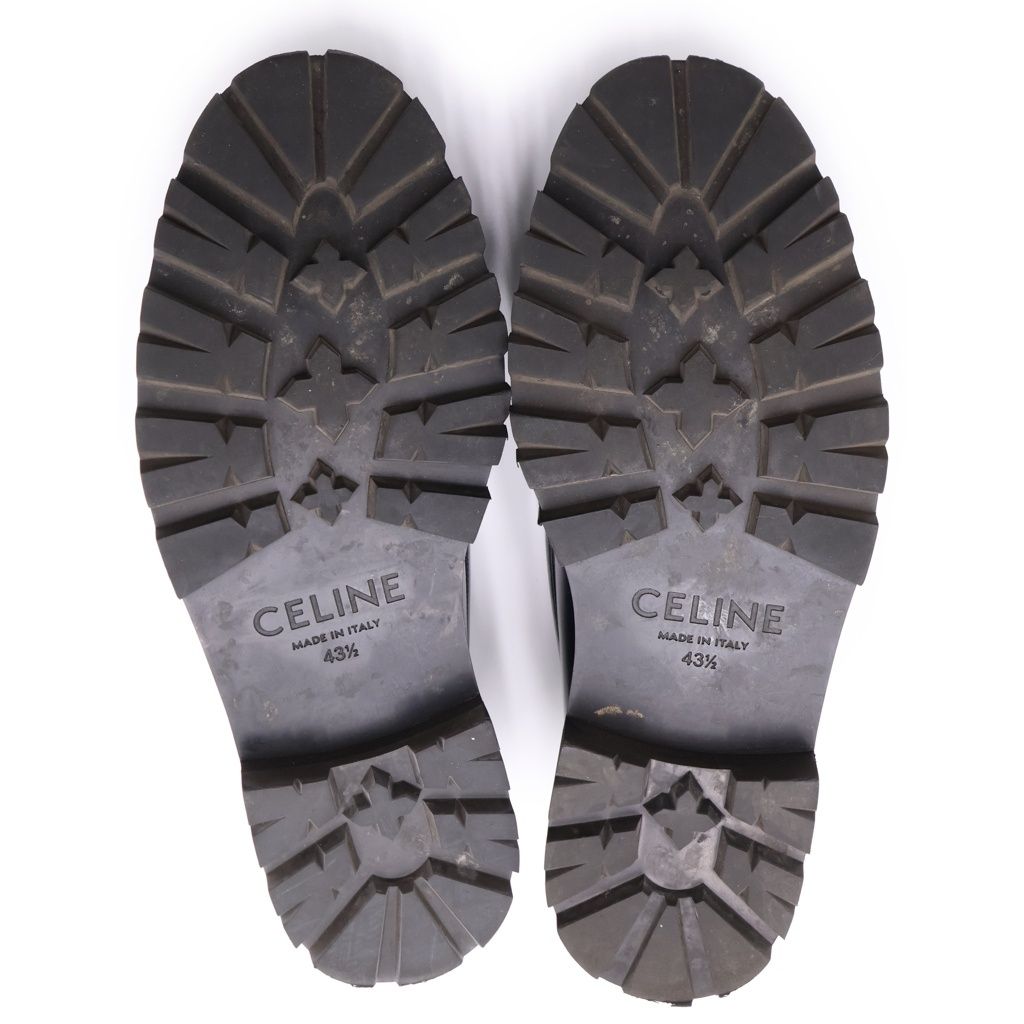 Celine Chunky Trionphe Loafer Triomphe Leather Loafers Black — view 5