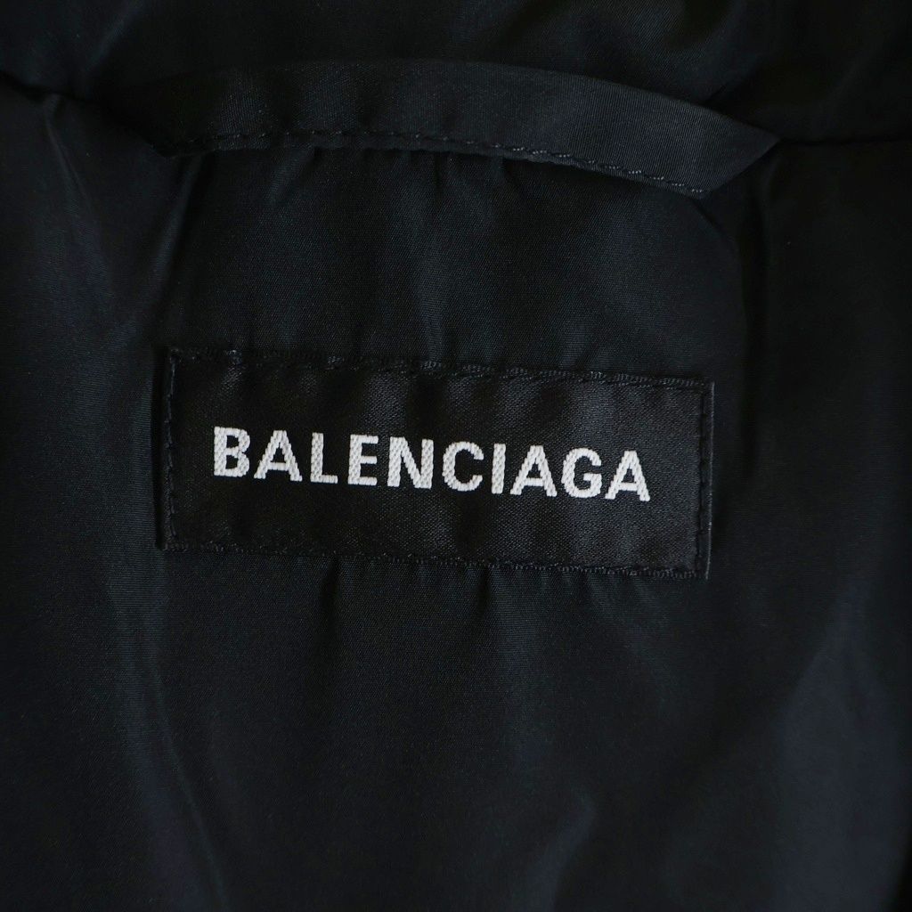 Balenciaga Batting Vest Logo Embroidery Puffer Black — view 6