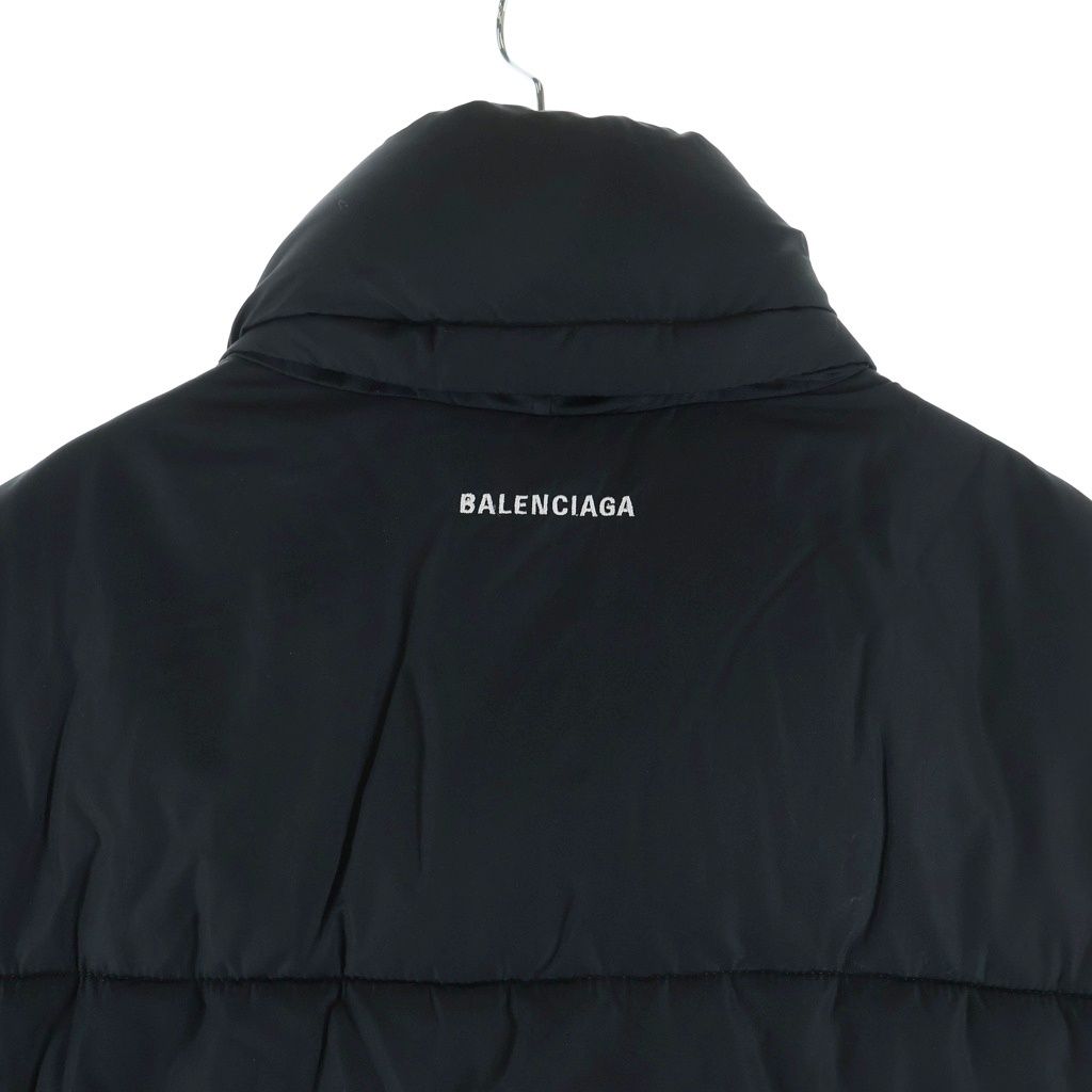 Balenciaga Batting Vest Logo Embroidery Puffer Black — view 4