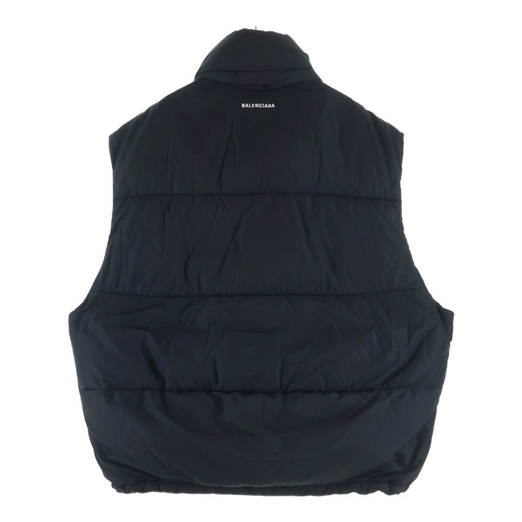 Balenciaga Batting Vest Logo Embroidery Puffer Black — view 2