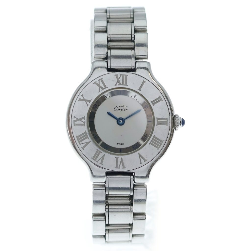 Cartier Must 21 Vantien Silver Dial SS Quartz Watch